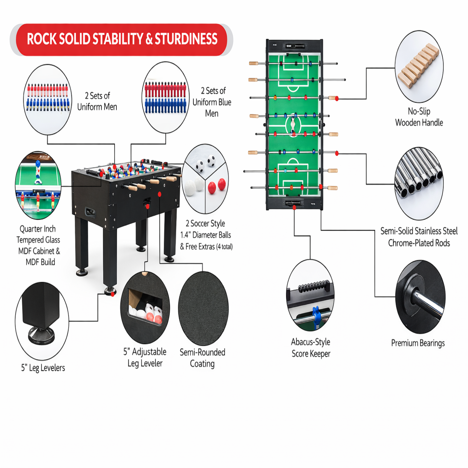 Titan 55" Tournament Foosball Table