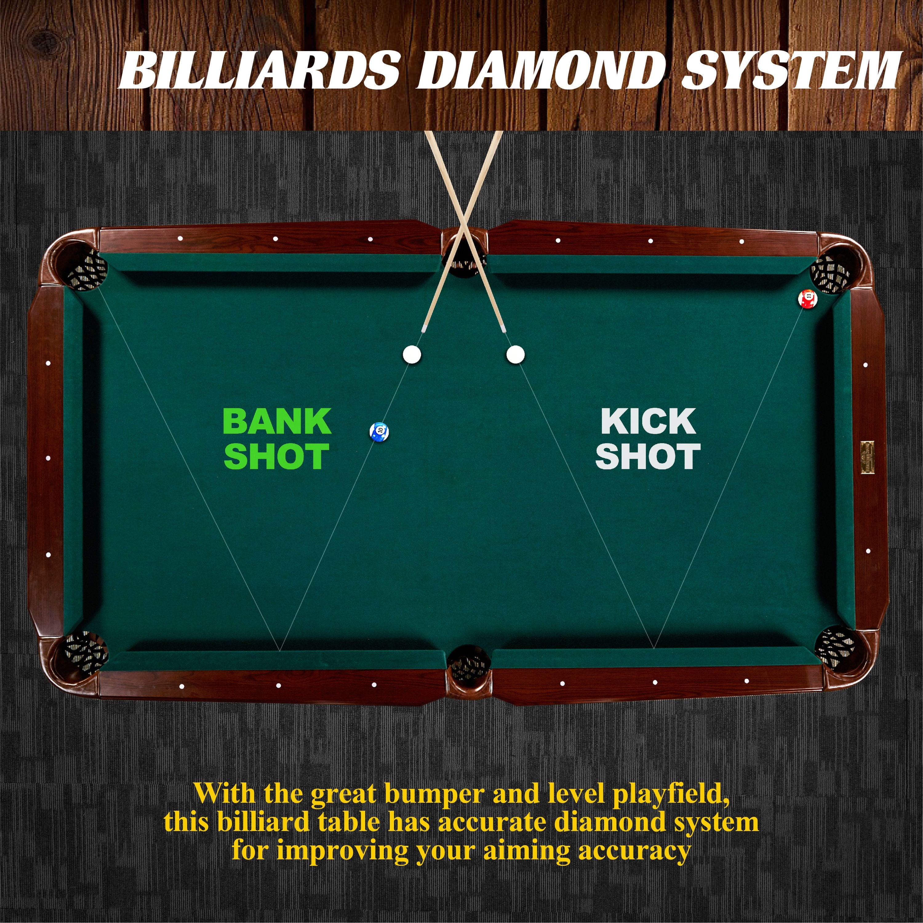 7.5 Ft Pool Table Set with Cue Rack & Dartboard, Green