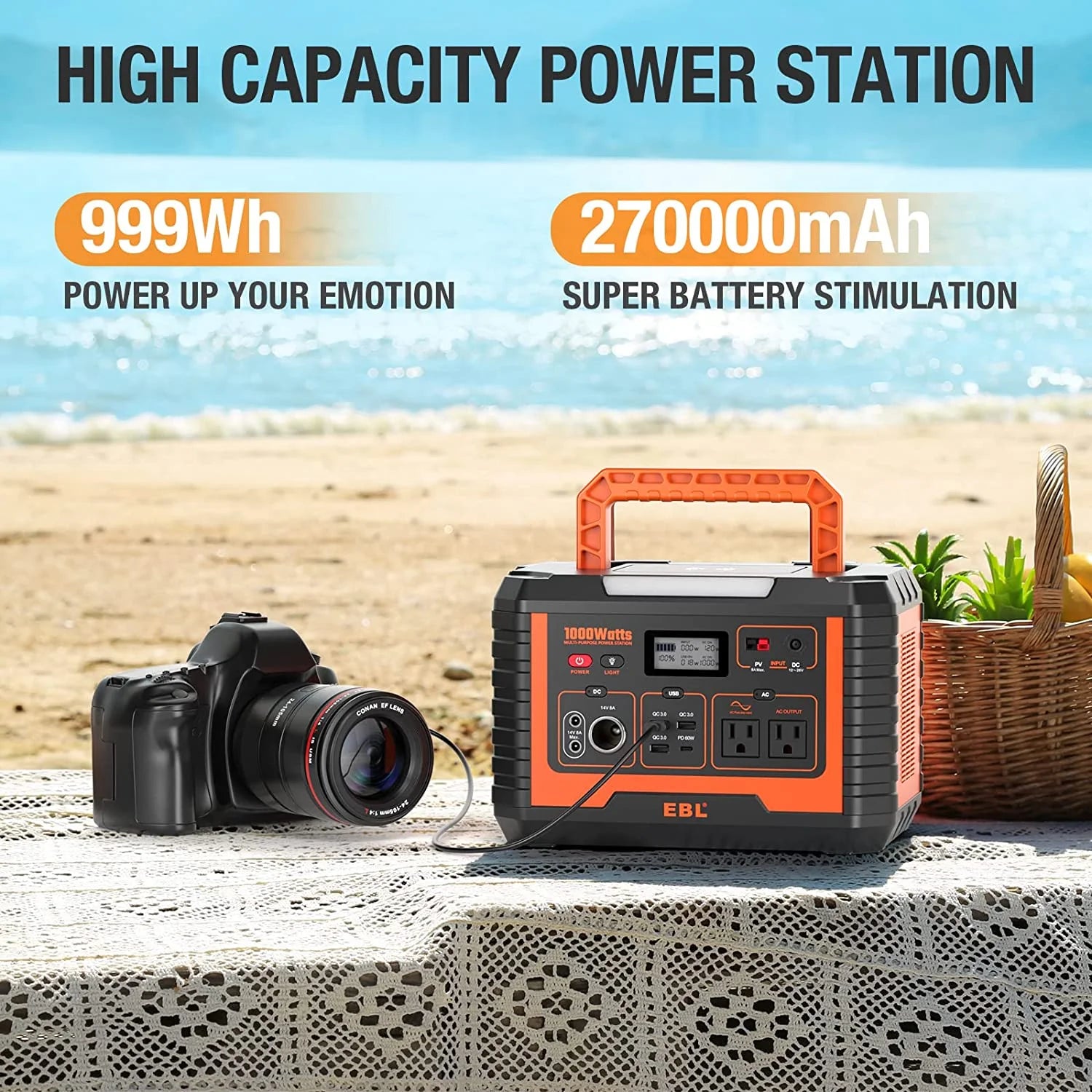 BEYGO 1000W Continuous Portable Power Station