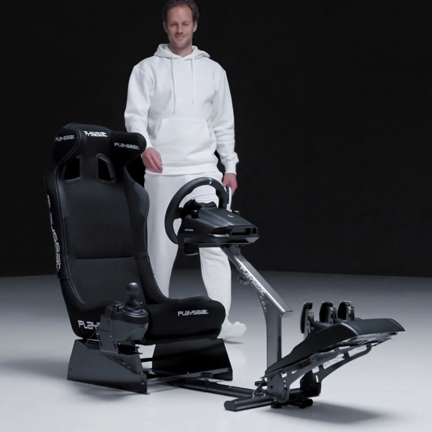 ® Evolution PRO Actifit™ Lightweight Carbon Quality Steel Racing Simulator Cockpit Video Game Chair, Black