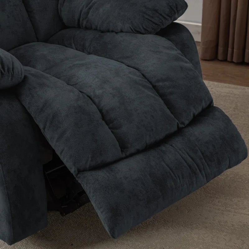 37.4" Wide Compact Swivel Rocker with Heat and Massage Durable Lounge Reclining Chair(Set of 2)