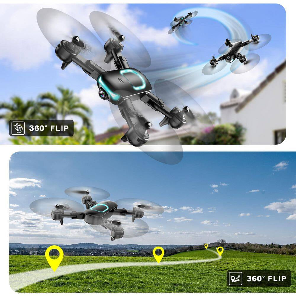 Foldable Drone Toy with 1080P Camera HD Live Video, Circle Waypoint Fly, Altitude Hold, 3D Flip, 3 Speed Mode