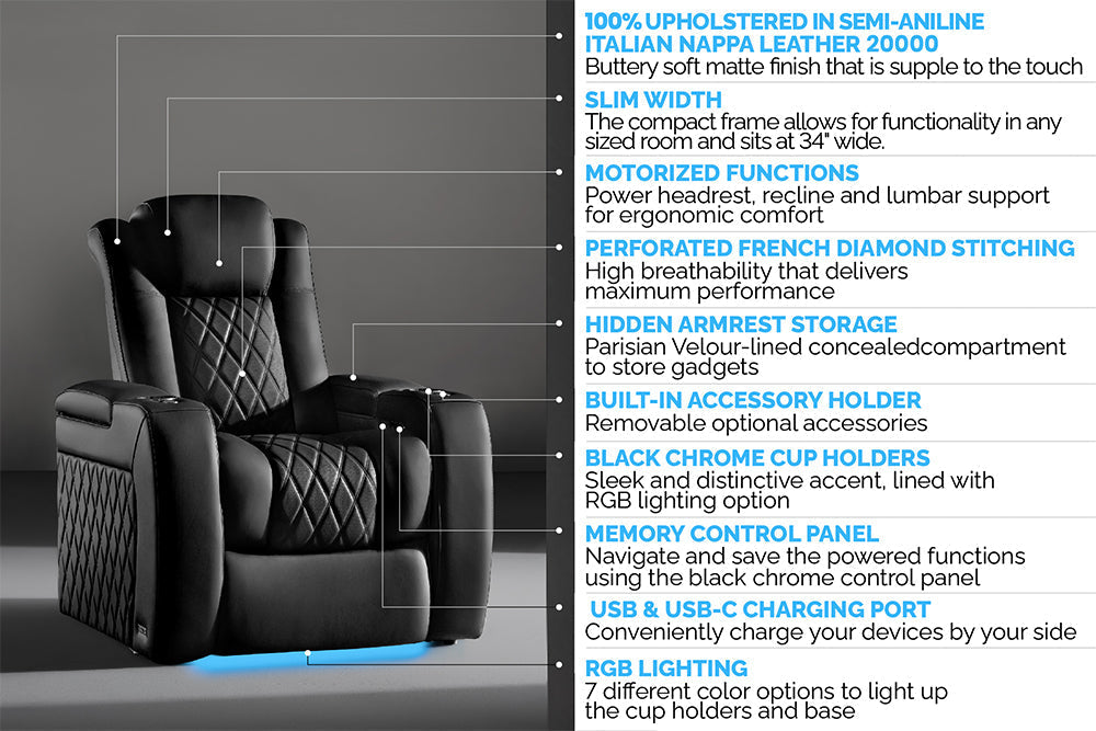 Valencia Tuscany Slim Ultimate Theater Seating – 2025 Luxury Edition
