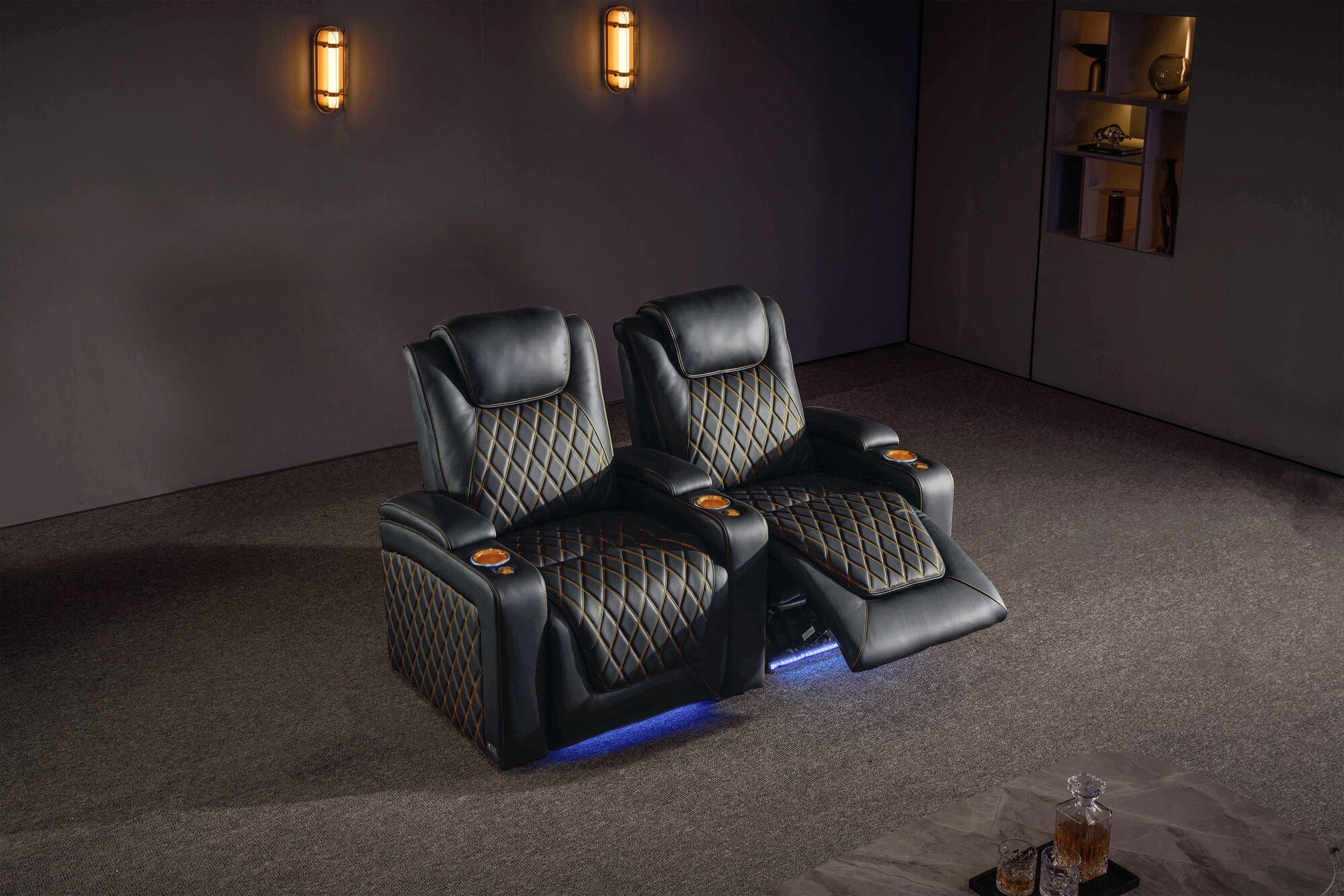 Valencia Oslo Ultimate 20K Italian Semi-Aniline Leather Theater Seating