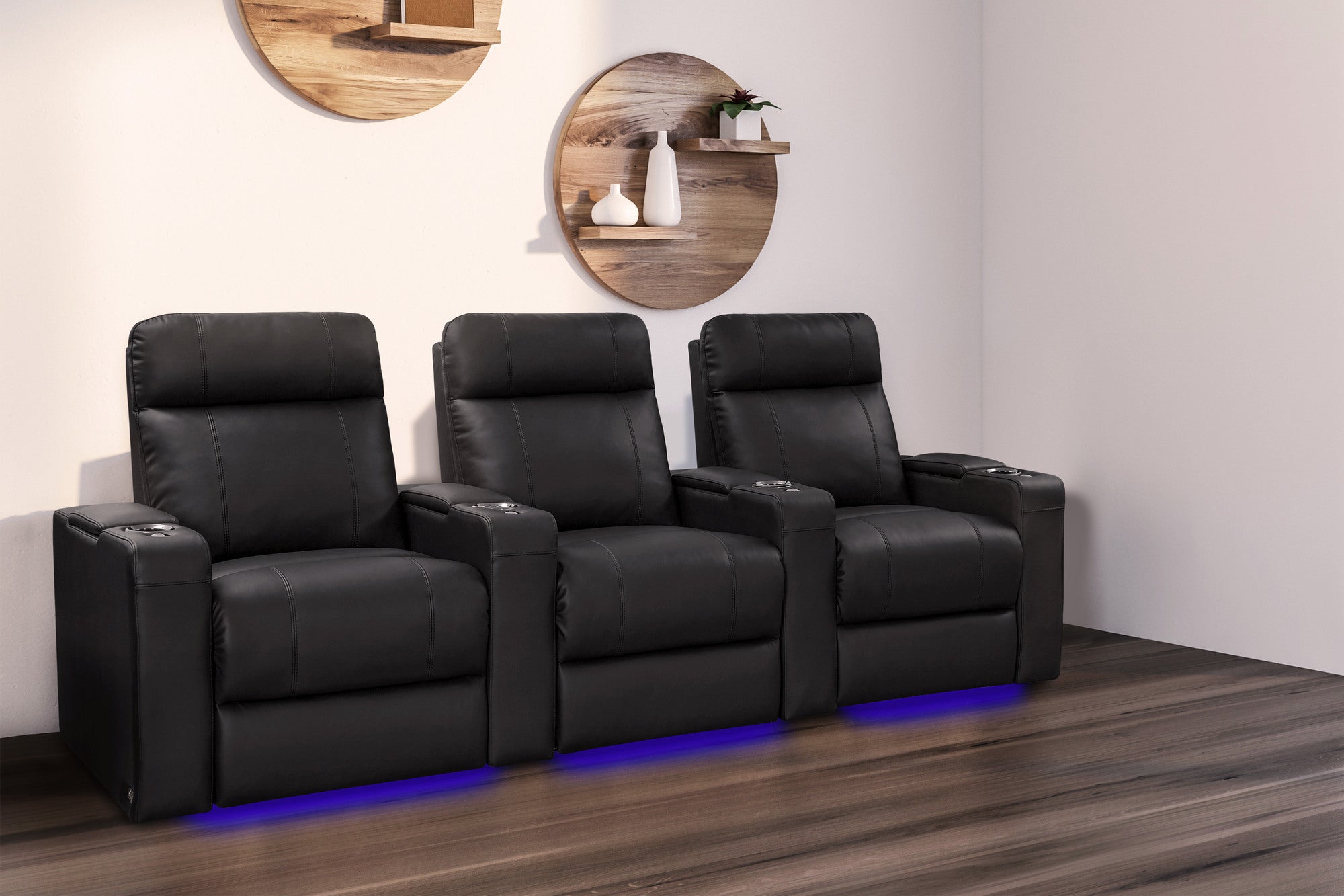 Valencia Piacenza Luxury Leather Home Theater Seating – Row of 4