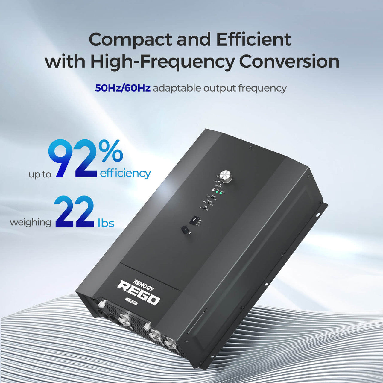 REGO 3000W 12V Pure Sine Wave HF Inverter Charger (Split-Phase Design)