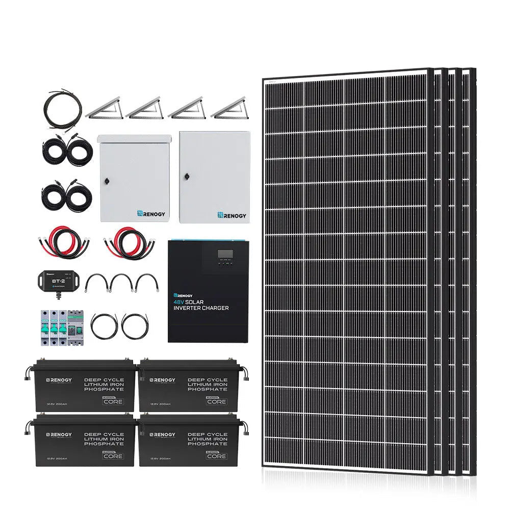 Renogy Complete Cabin Solar Kit (1200W/2500W | 9.6kWh Battery)