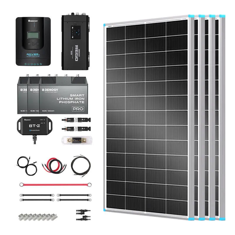 Renogy 800W 12V Complete Solar Panel Kit with 3.6kWh Battery