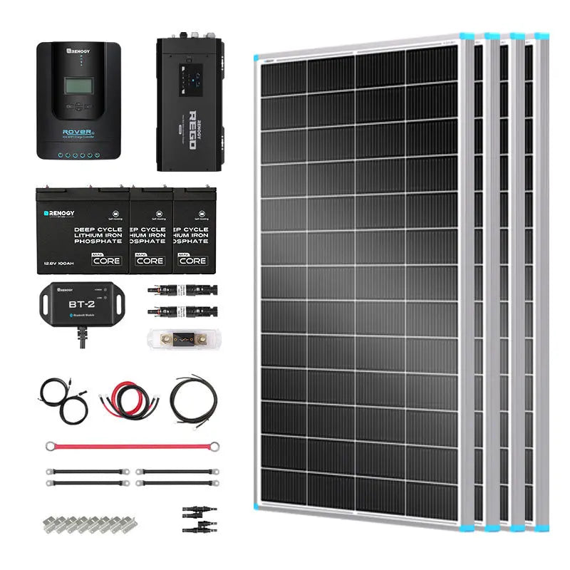 Renogy 800W 12V Complete Solar Panel Kit with 3.6kWh Battery