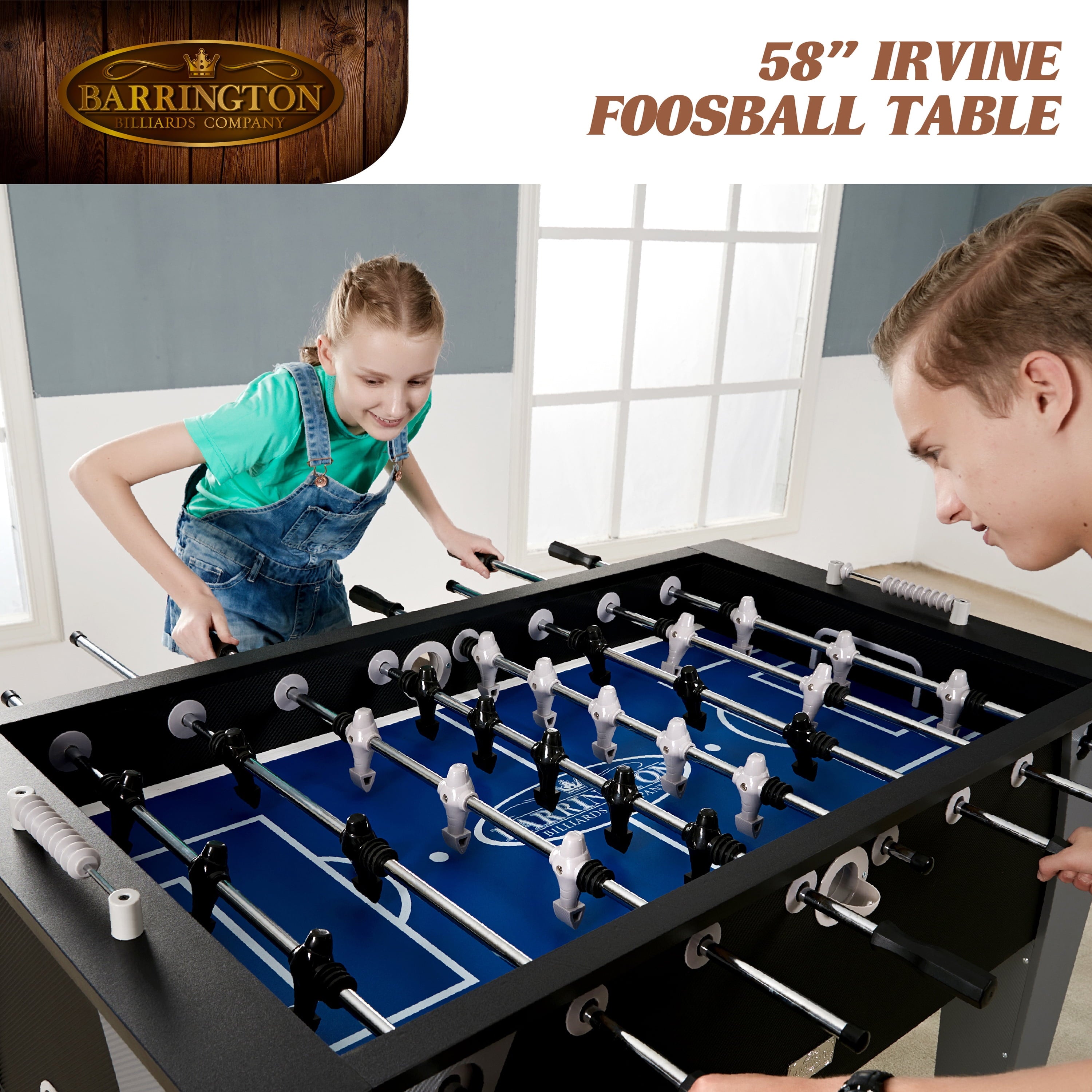 58” Irvine Foosball Table Competition Size, Soccer, Accessories Included by