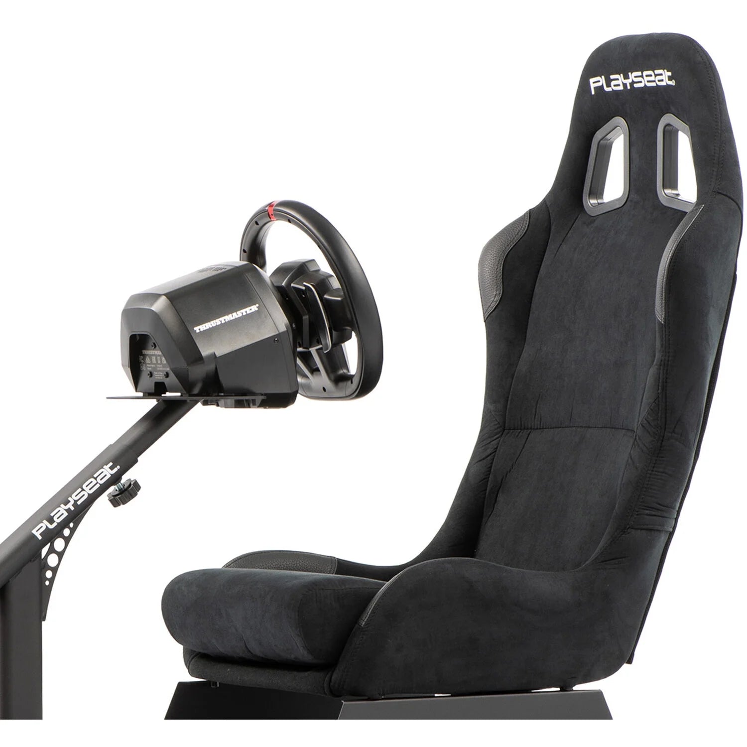 ® Evolution Racing Suède Lightweight Carbon Quality Steel Racing Simulator Cockpit, Black