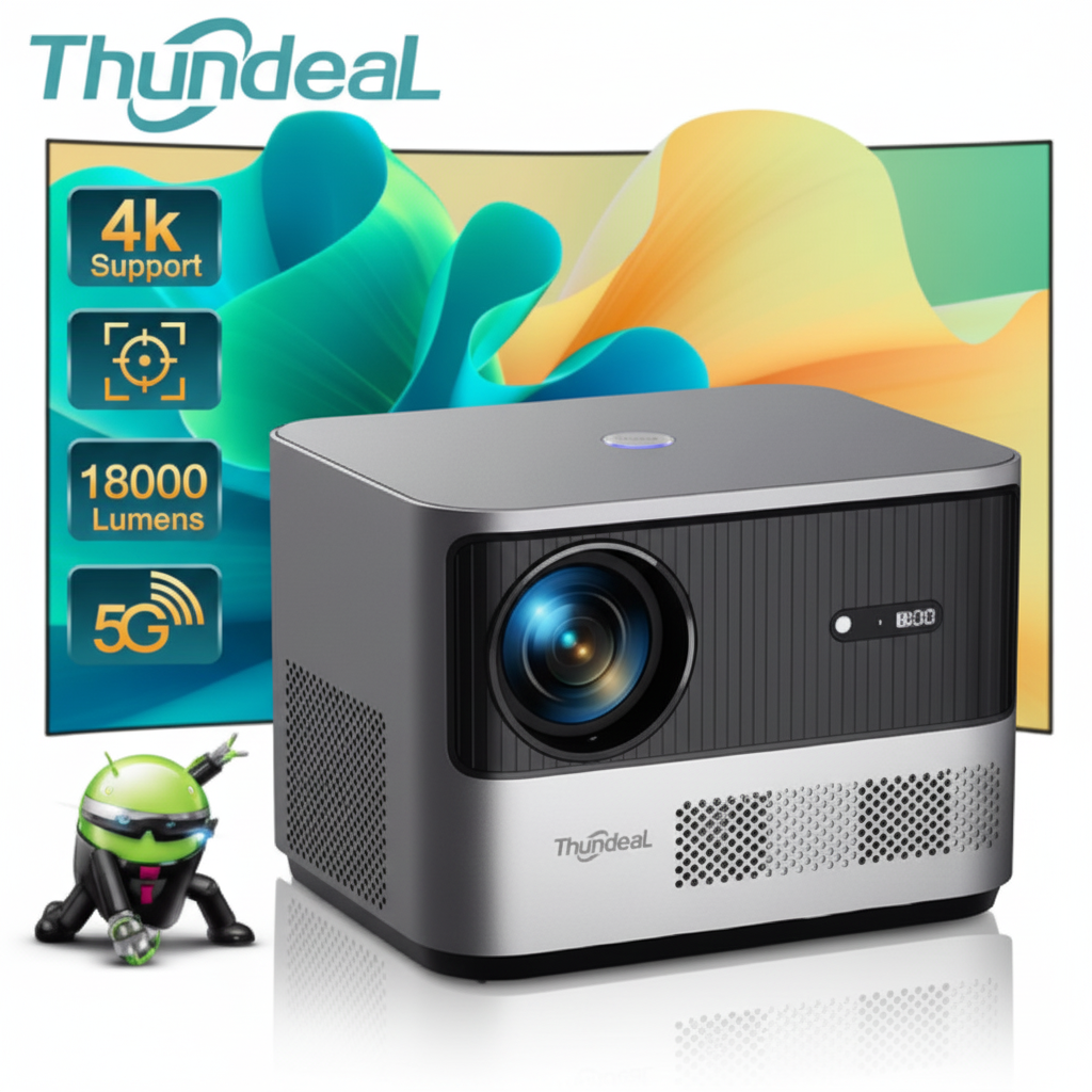 Full HD 1080P Projector TDA6W Auto Focus Smart Android WIFI LCD LED Video Home Theater Portable Projector Home Theater