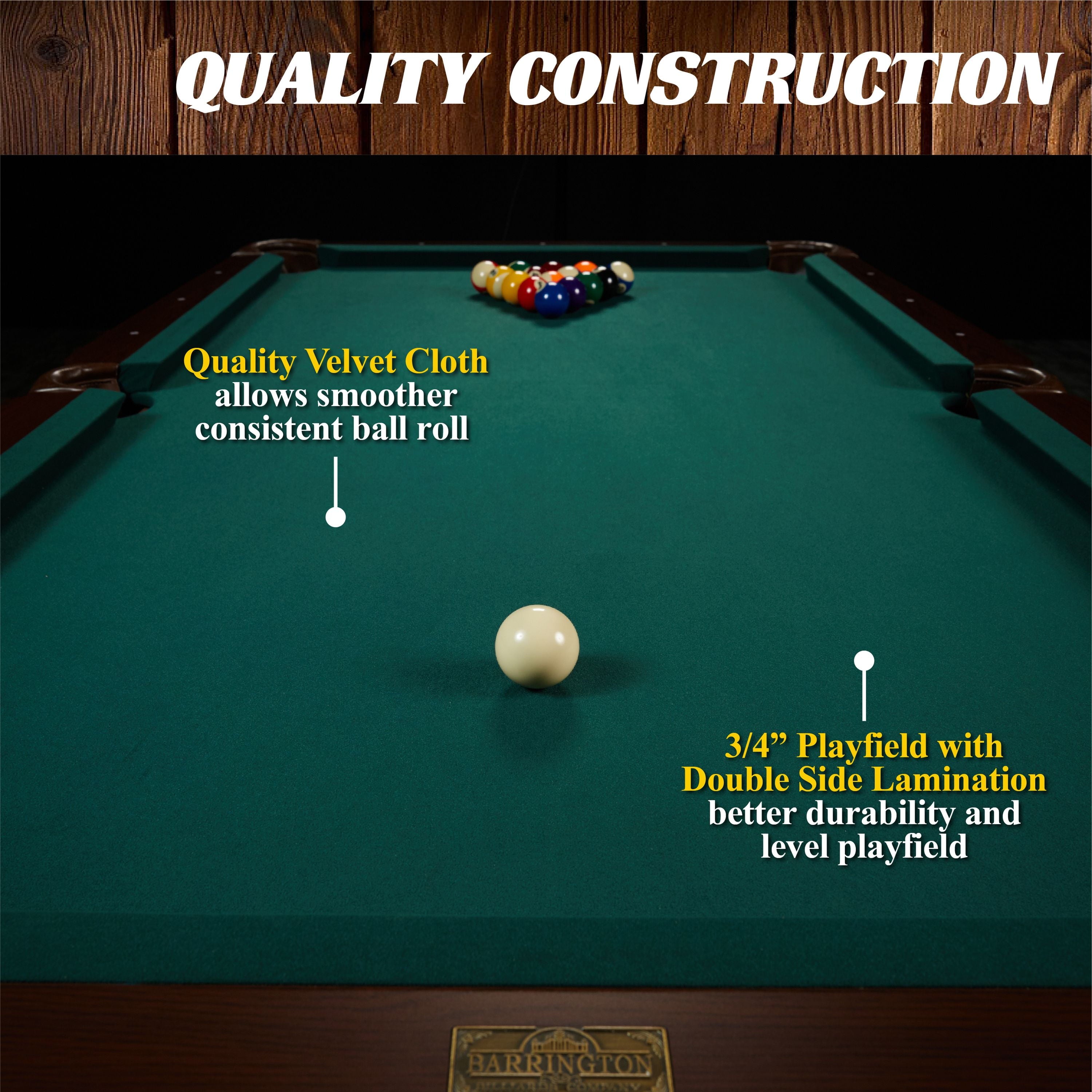 7.5 Ft Pool Table Set with Cue Rack & Dartboard, Green