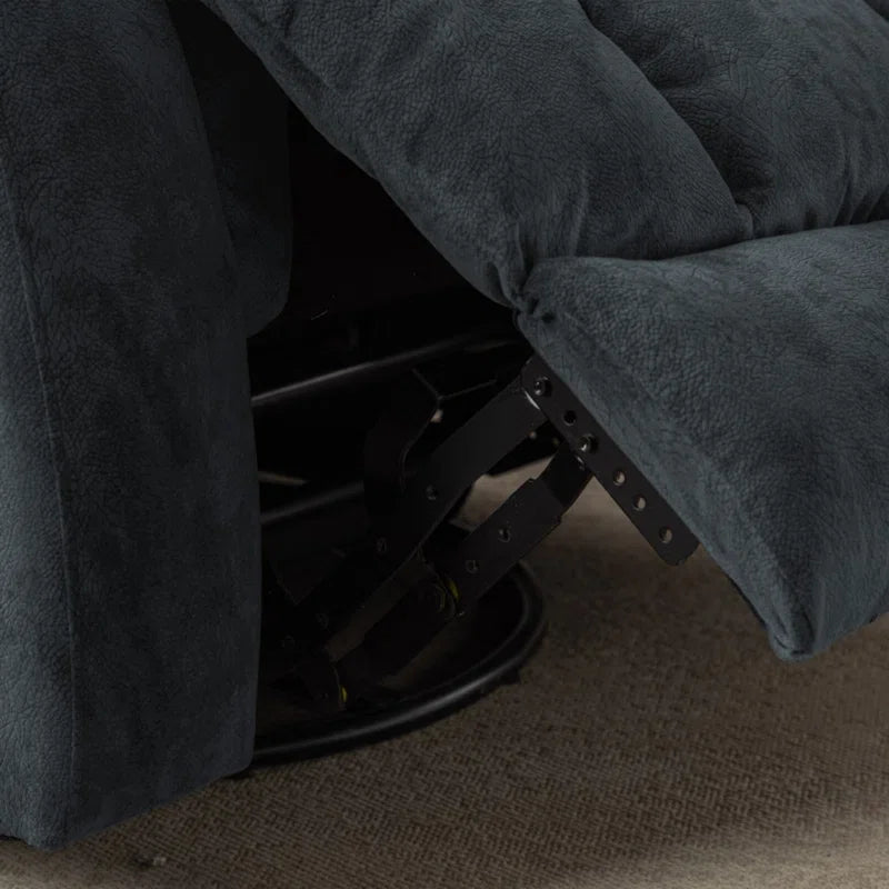 37.4" Wide Compact Swivel Rocker with Heat and Massage Durable Lounge Reclining Chair(Set of 2)