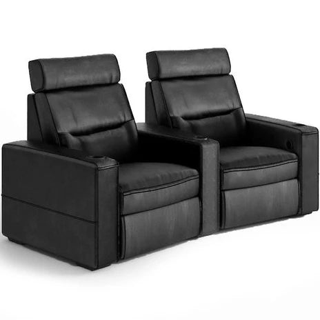 Salamander Designs TC3 Curved 2-Seat Combination Theater Chair - Black