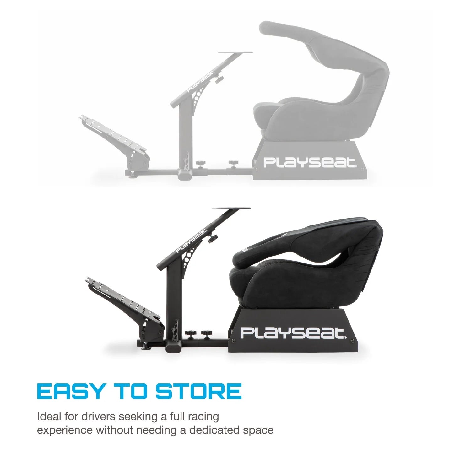 ® Evolution Racing Suède Lightweight Carbon Quality Steel Racing Simulator Cockpit, Black