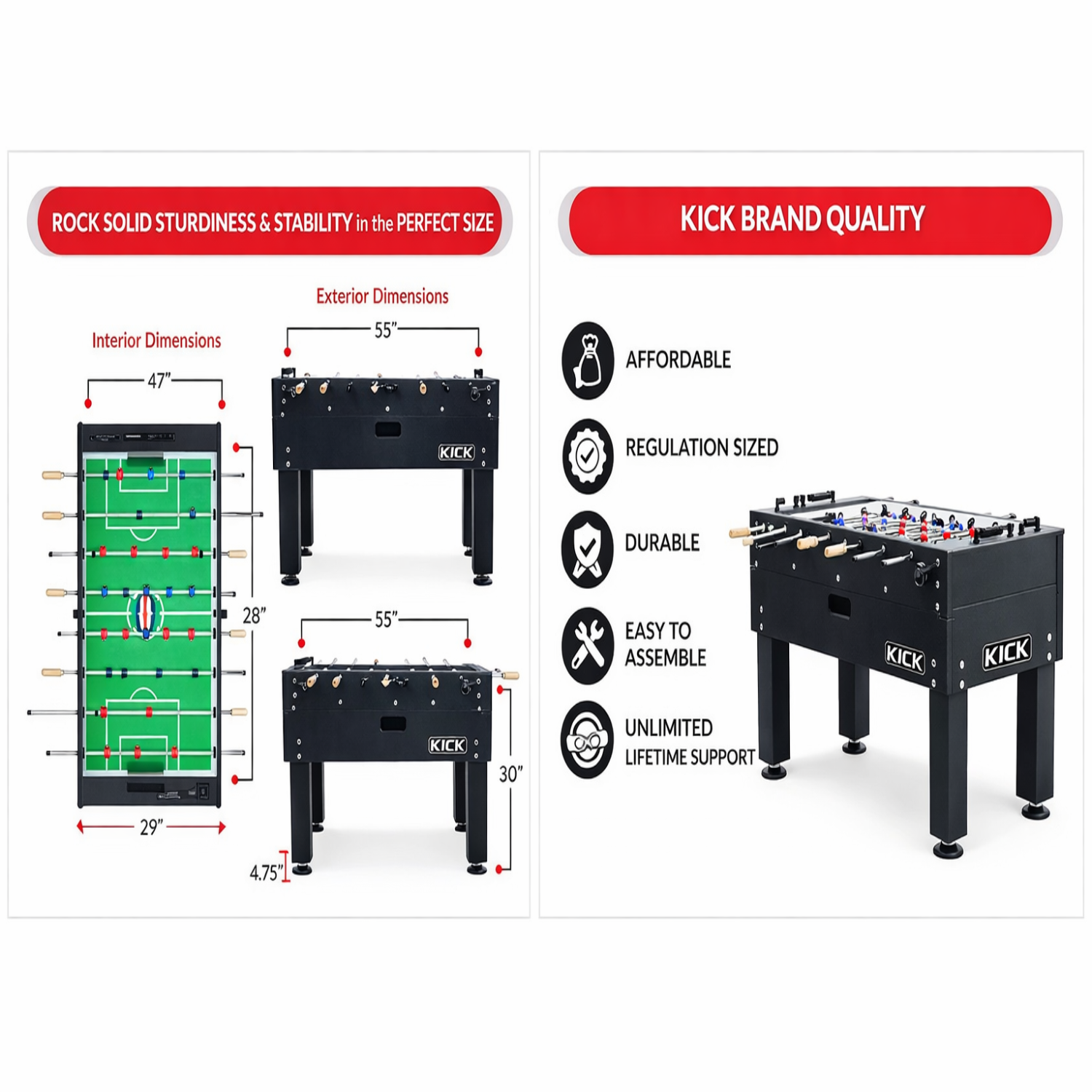 Titan 55" Tournament Foosball Table