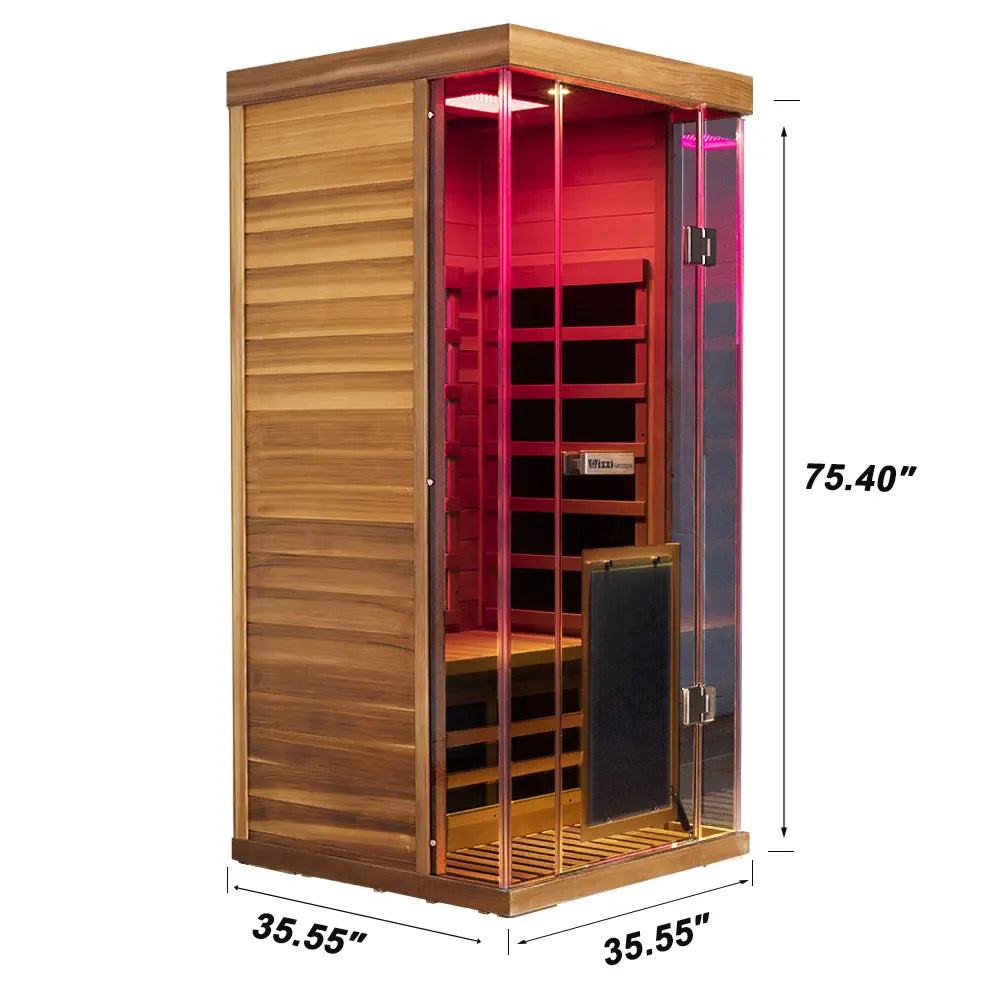 SR01 1 Person Red Cedar Far Infrared Sauna