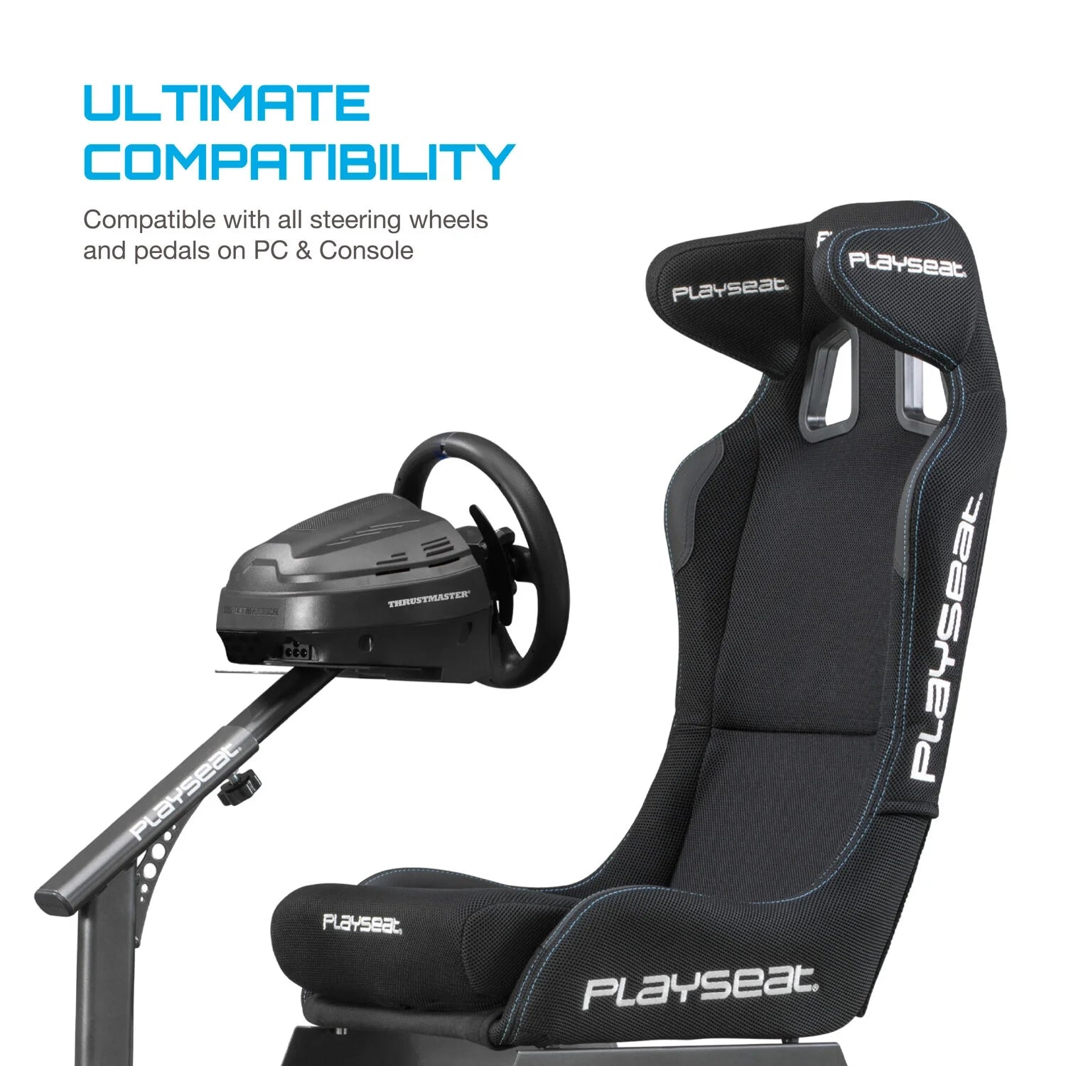 ® Evolution PRO Actifit™ Lightweight Carbon Quality Steel Racing Simulator Cockpit Video Game Chair, Black