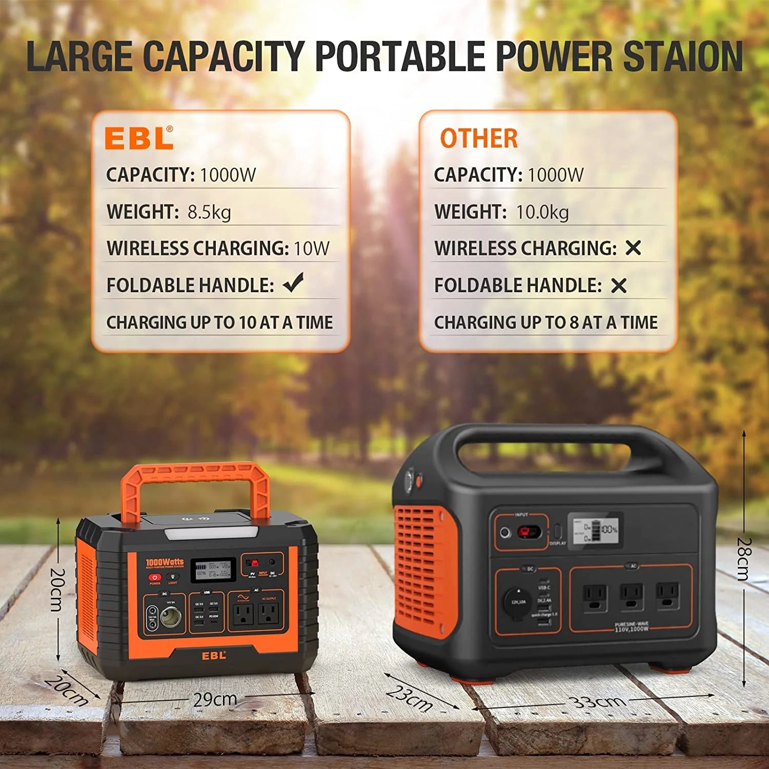BEYGO 1000W Continuous Portable Power Station