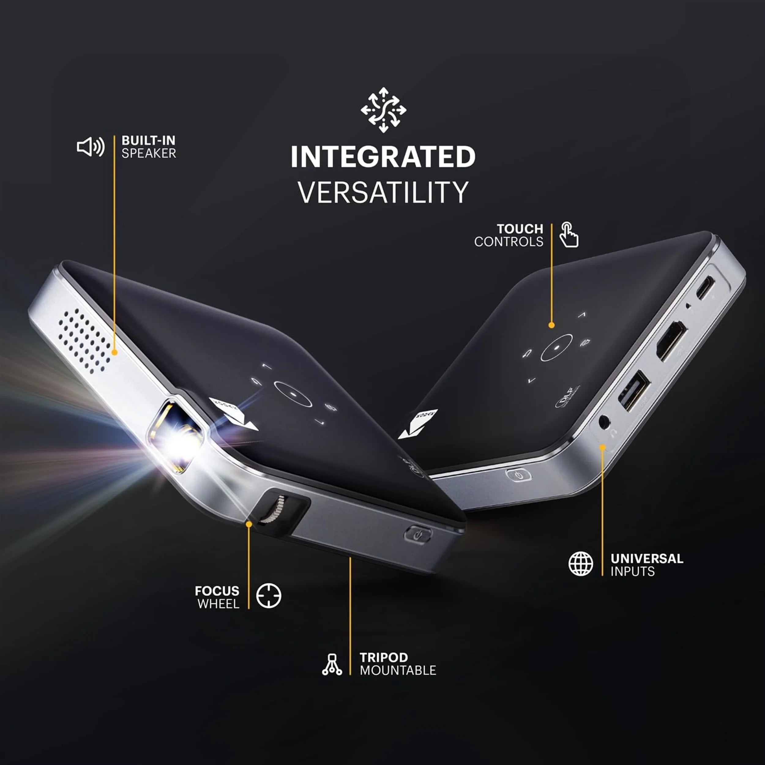 Luma 150 Pico Projector with Built-In Speaker, Black