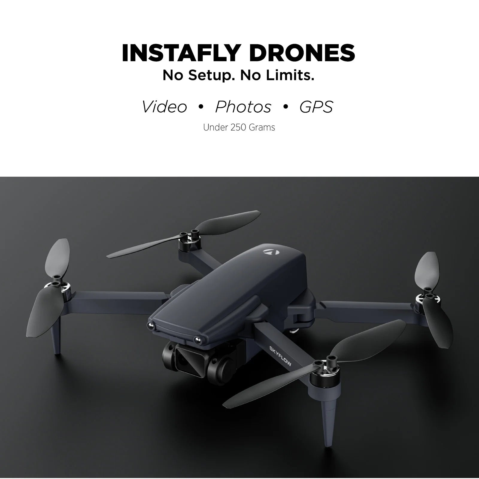 SKYFLOW GPS Foldable 4K UHD Camera Drone for Adults with Live Video Feed, 5" Touchscreen Remote, 3-Axis Gimbal, Brushless Motors, Auto Return, Optical Flow & Carry Case