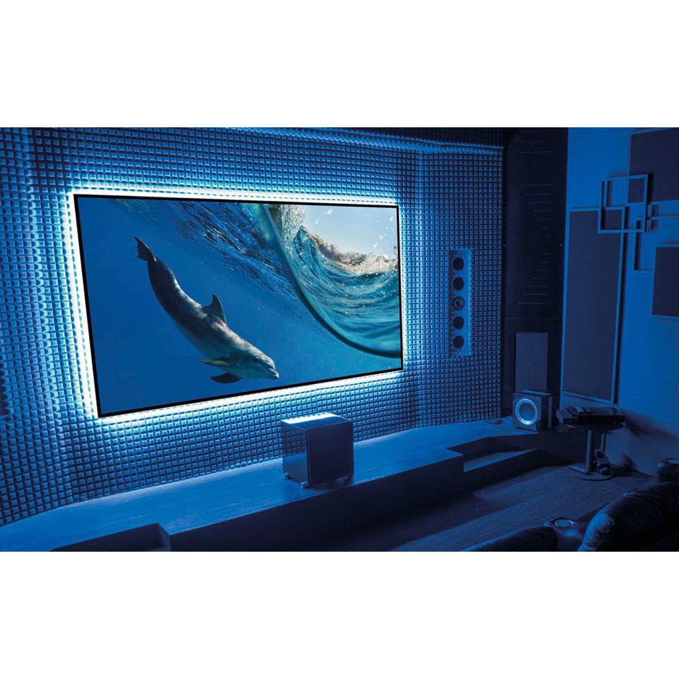 EluneVision 120" Aurora 4K ALR Perforated NanoEdge Fixed Frame Screen