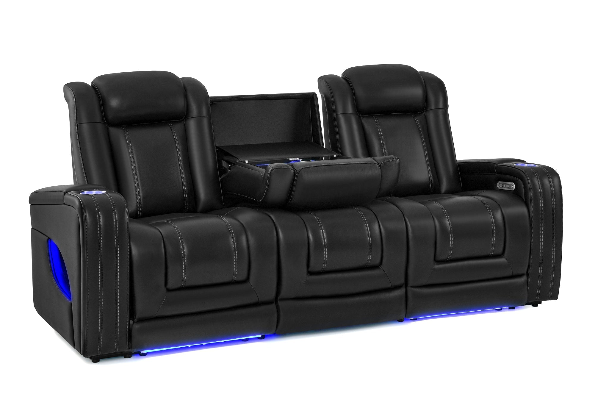 Valencia Cyber Intelligent – Italian Leather Home Theater Console with Immersive Sound, Heat & Massage