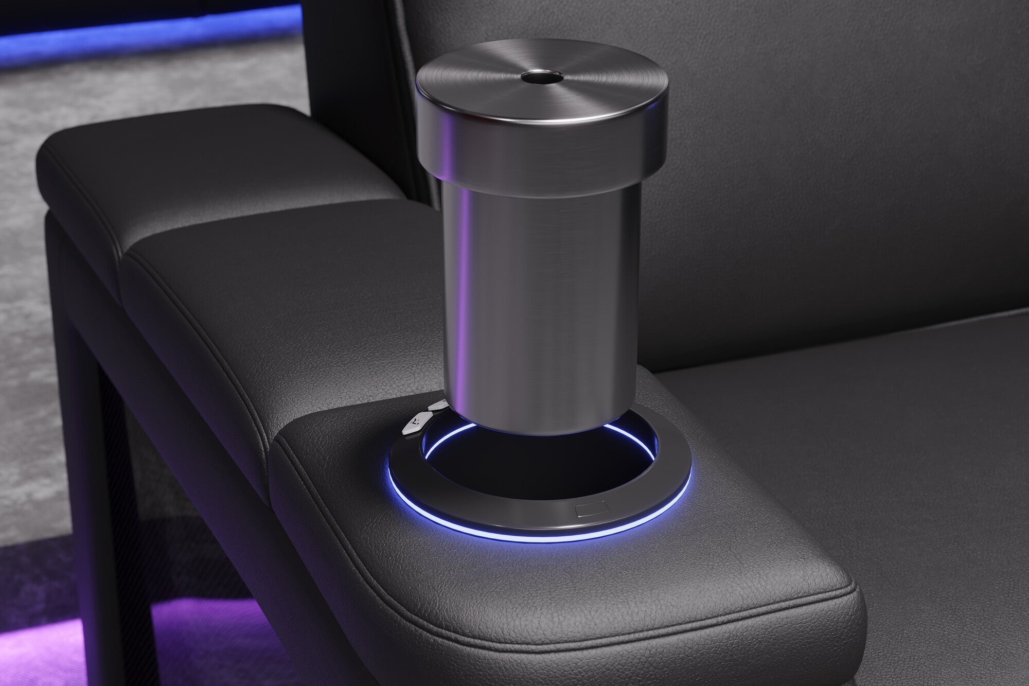 Valencia 2025 New Monza Leather Home Theater Seating with Carbon Fiber Panels – Row of 2 Loveseat