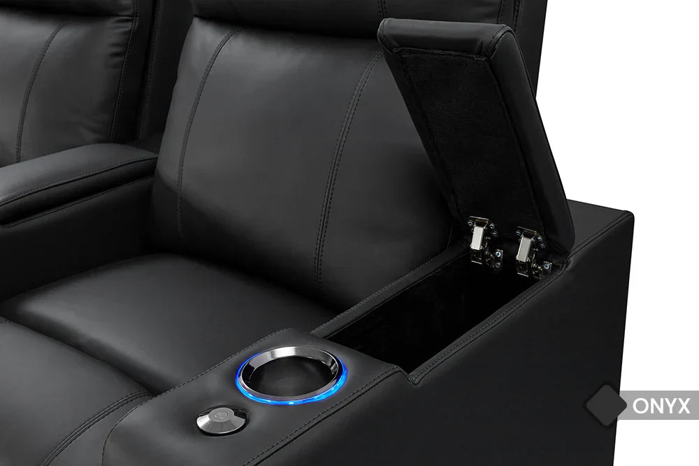 Valencia Piacenza Luxury Leather Home Theater Seating – Row of 3