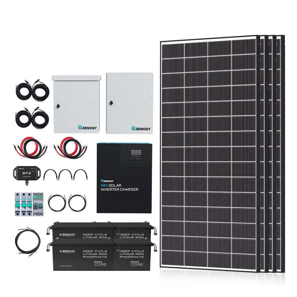 Renogy Complete Cabin Solar Kit (1200W/2500W | 9.6kWh Battery)