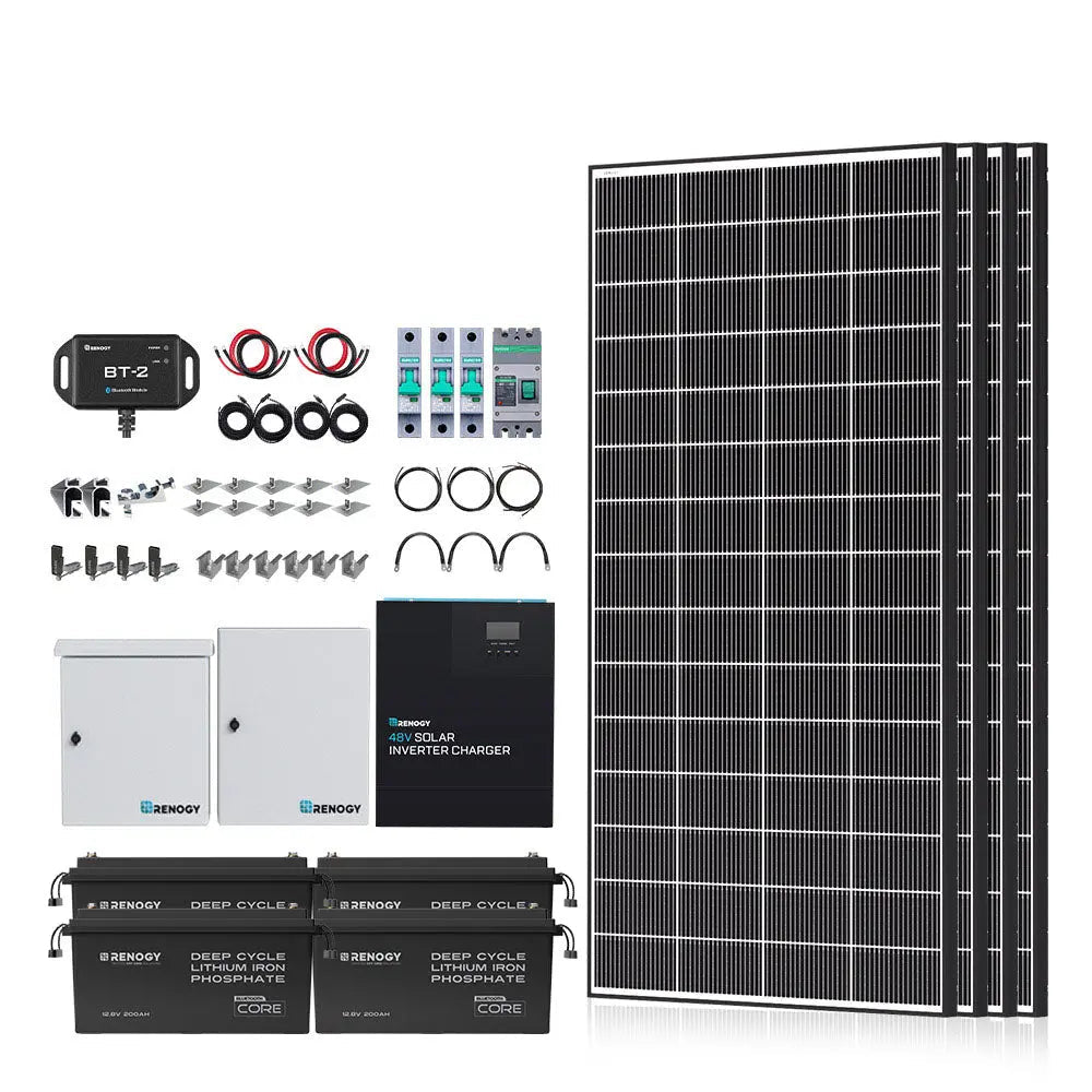 Renogy Complete Cabin Solar Kit (1200W/2500W | 9.6kWh Battery)