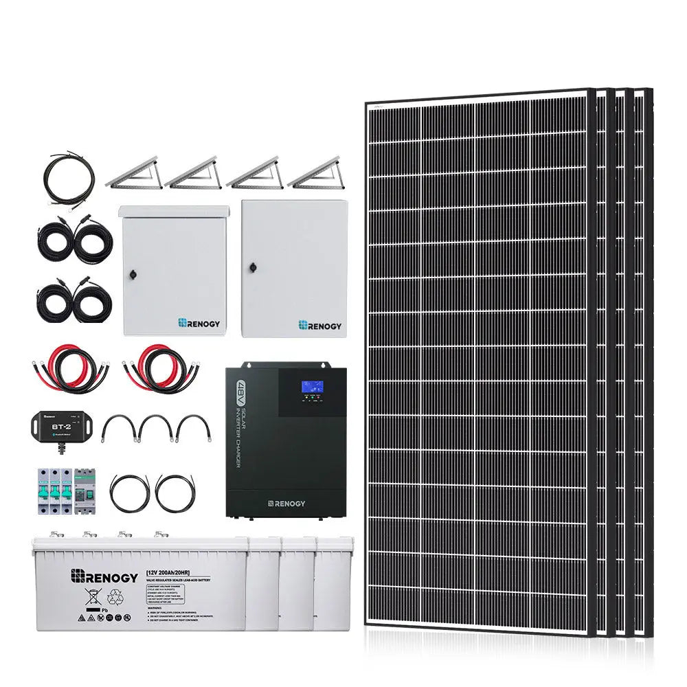 Renogy Complete Cabin Solar Kit (1200W/2500W | 9.6kWh Battery)