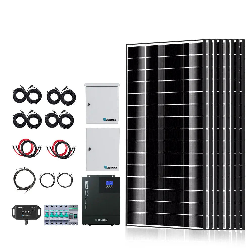 Renogy Complete Cabin Solar Kit (1200W/2500W | 9.6kWh Battery)