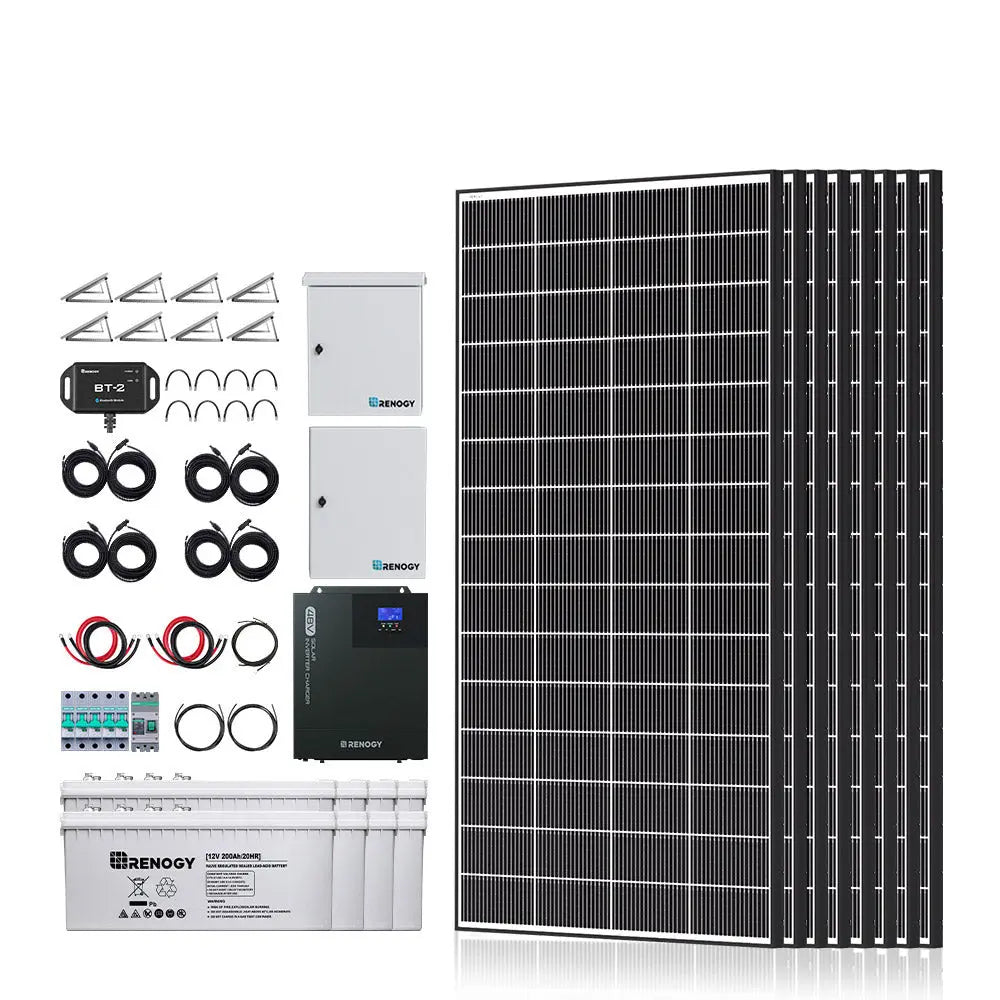 Renogy Complete Cabin Solar Kit (1200W/2500W | 9.6kWh Battery)