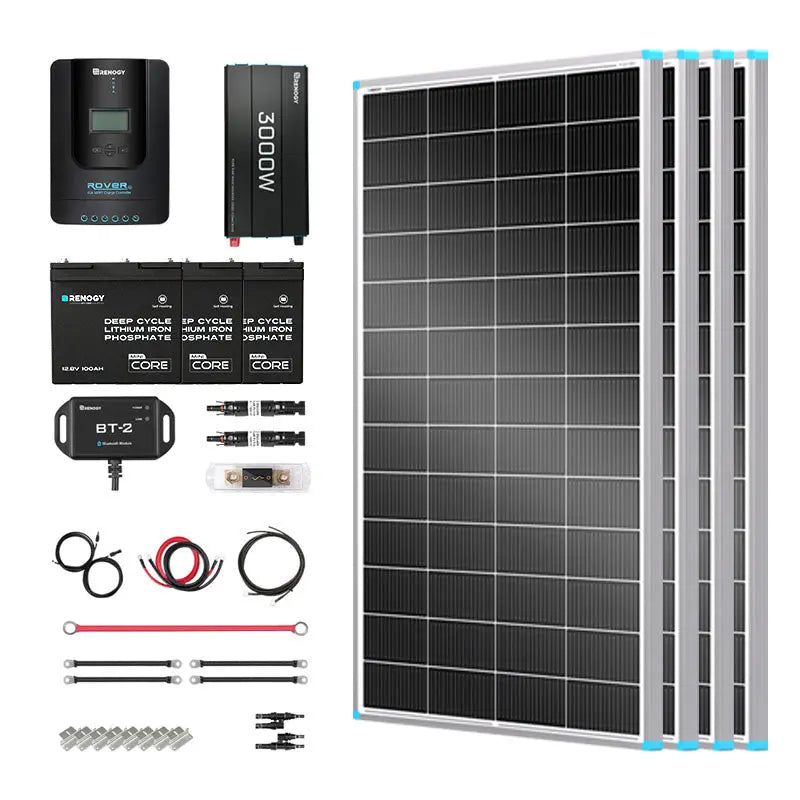 Renogy 800W 12V Complete Solar Panel Kit with 3.6kWh Battery