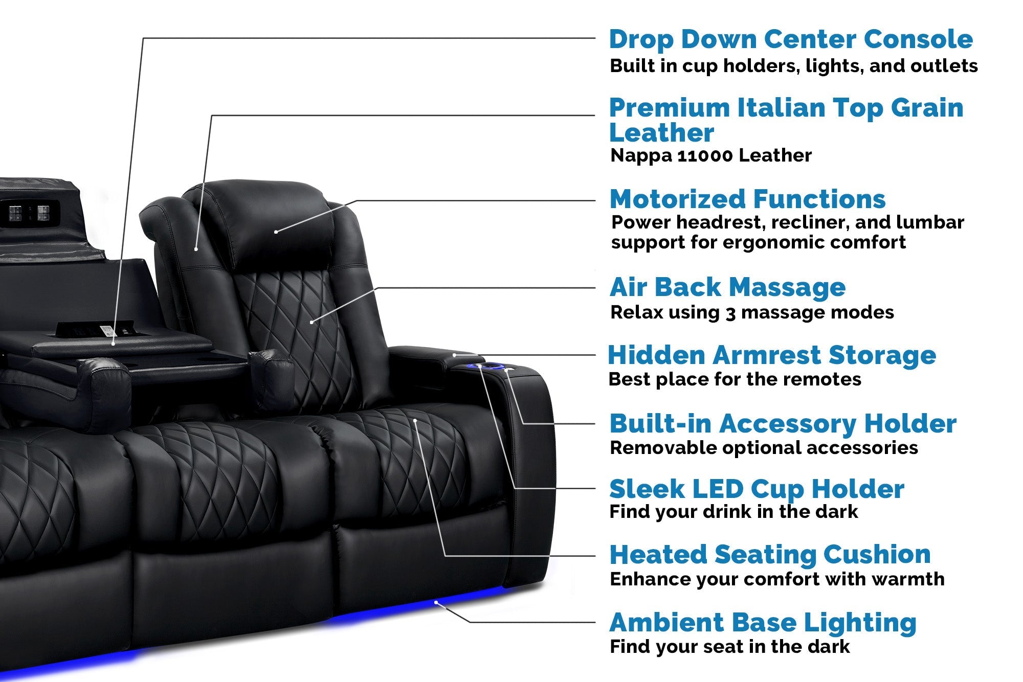 Valencia Tuscany Heat & Massage Console Theater Seating (2025 Edition)