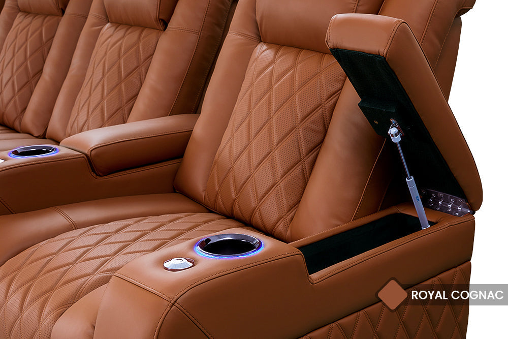 Valencia Tuscany Ultimate 20K Italian Semi-Aniline Leather Theater Seating