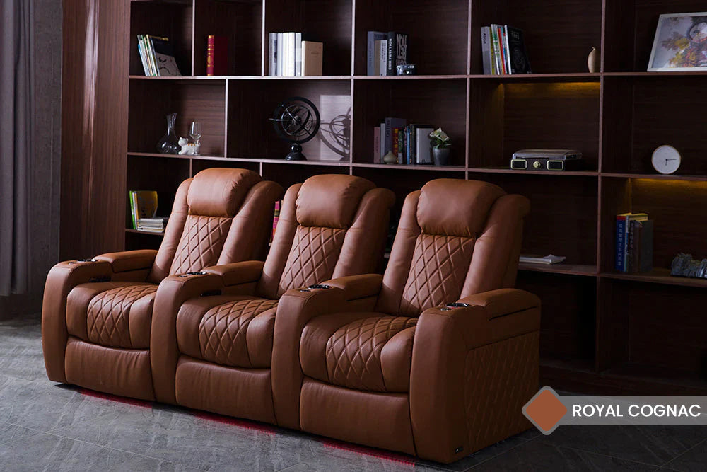 Valencia Tuscany Ultimate 20K Italian Semi-Aniline Leather Theater Seating