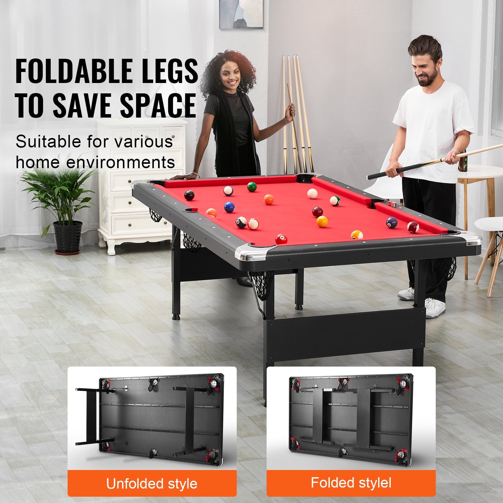 7 ft Portable Billiards Table with Accessories