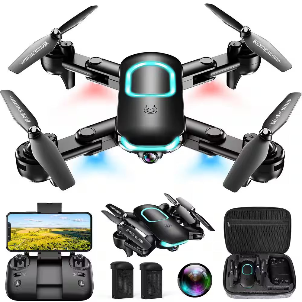 Foldable Drone Toy with 1080P Camera HD Live Video, Circle Waypoint Fly, Altitude Hold, 3D Flip, 3 Speed Mode