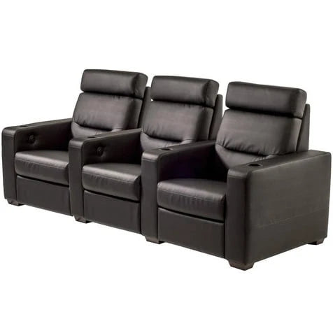 Salamander Designs TC3 Straight 3-Seat Combination Theater Chair - Black